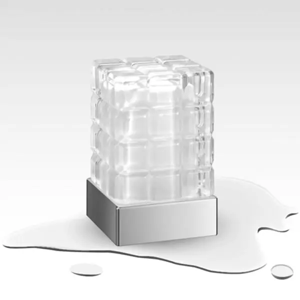 battery operated cube glass lamp