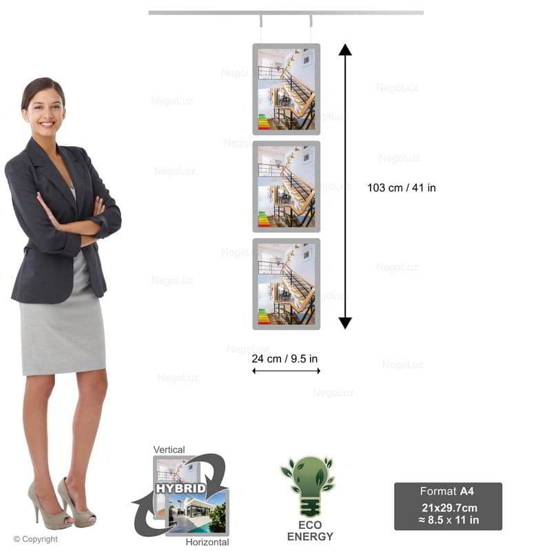 Backlit Sign Estate Agent 2 - NegoLuz UK Ecran Vitrine Agence Immobiliere A4v 3r1c