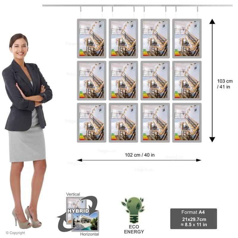 Buy Illuminated Window Displays Estate Agents 2 - NegoLuz UK Ecran Vitrine Agence Immobiliere A4v 3r4c