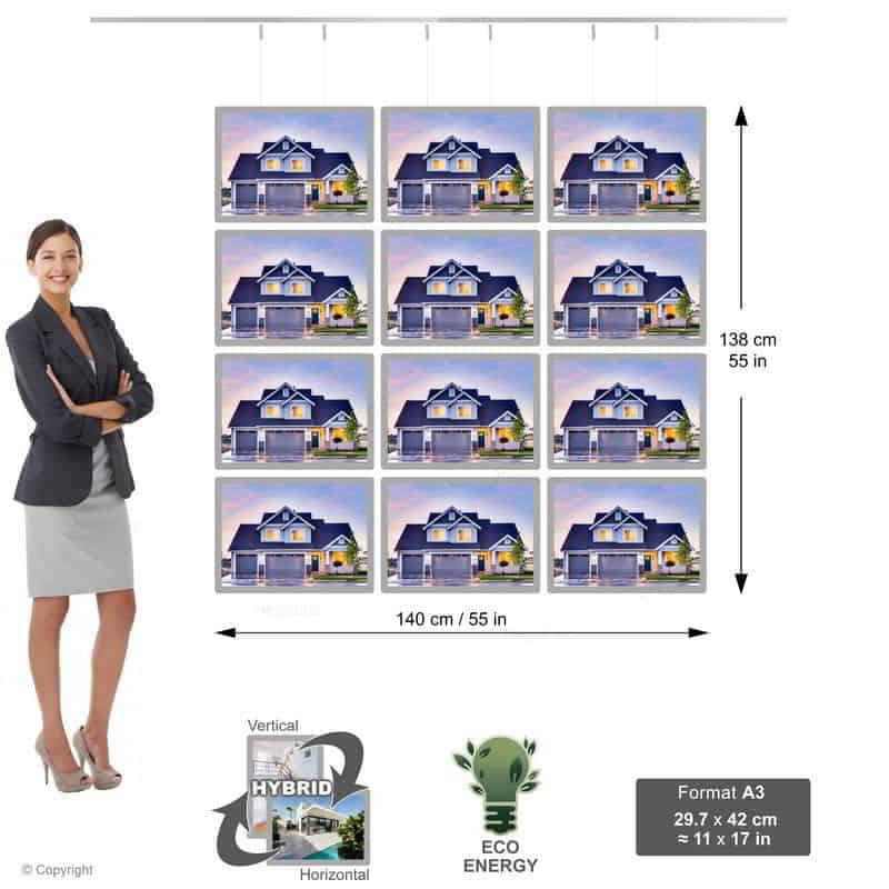 Cheap Led Window Display - NegoLuz UK Porte Affiche Suspendu Vitrine Led A3h 4r3c