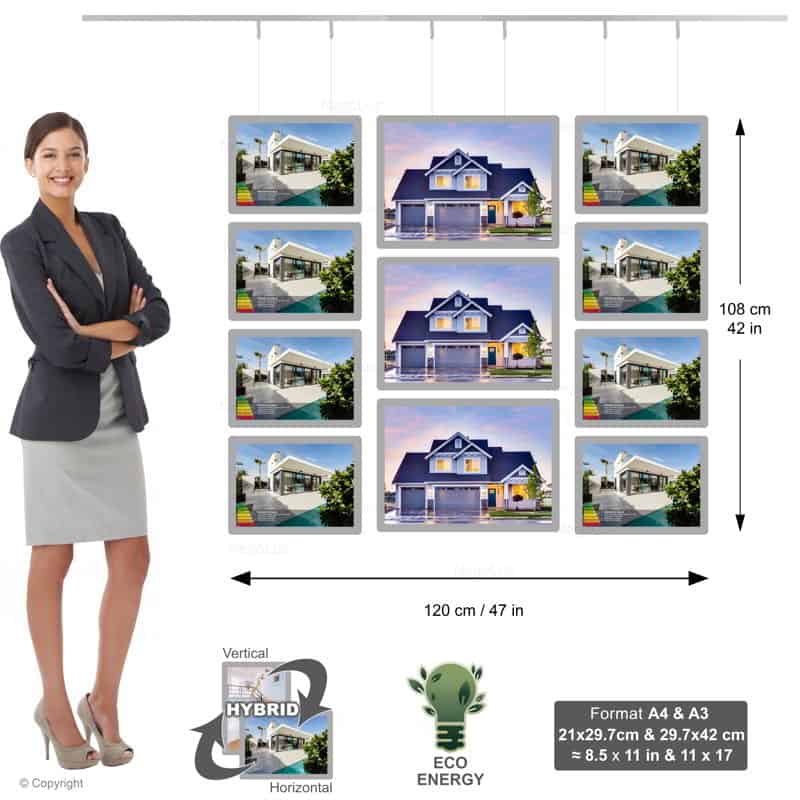 Estate Office Frame - NegoLuz UK Panneau Led Vitrine 3c 4a4 3a3