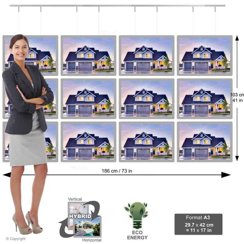 Light Box Sign - NegoLuz UK Porte Affiche Suspendu Vitrine Led A3h 3r4c