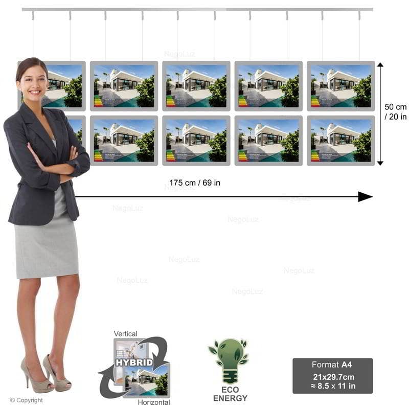 Lit Box Estate Agent - NegoLuz UK Porte Affiche Agence Immobiliere A4h 2r5c