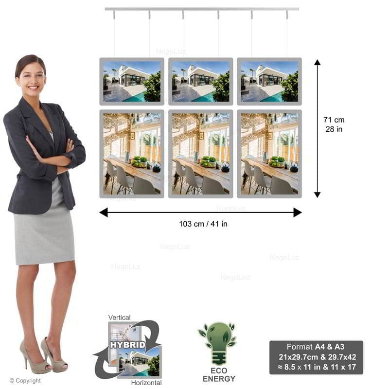 Panneau Led Vitrine 3c 1a4 1a3