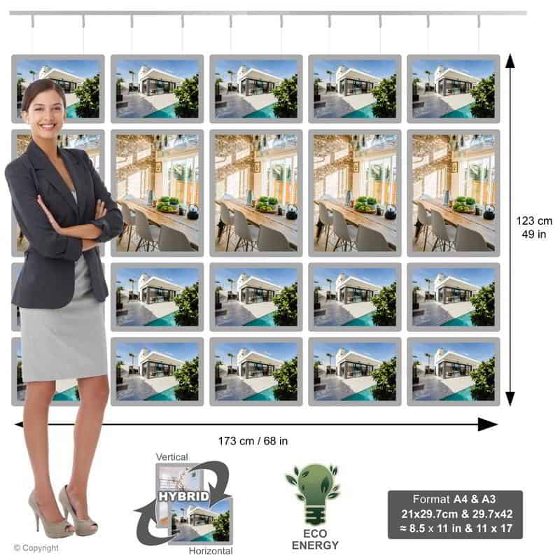 Panneau Led Vitrine 5c 3a4 1a3