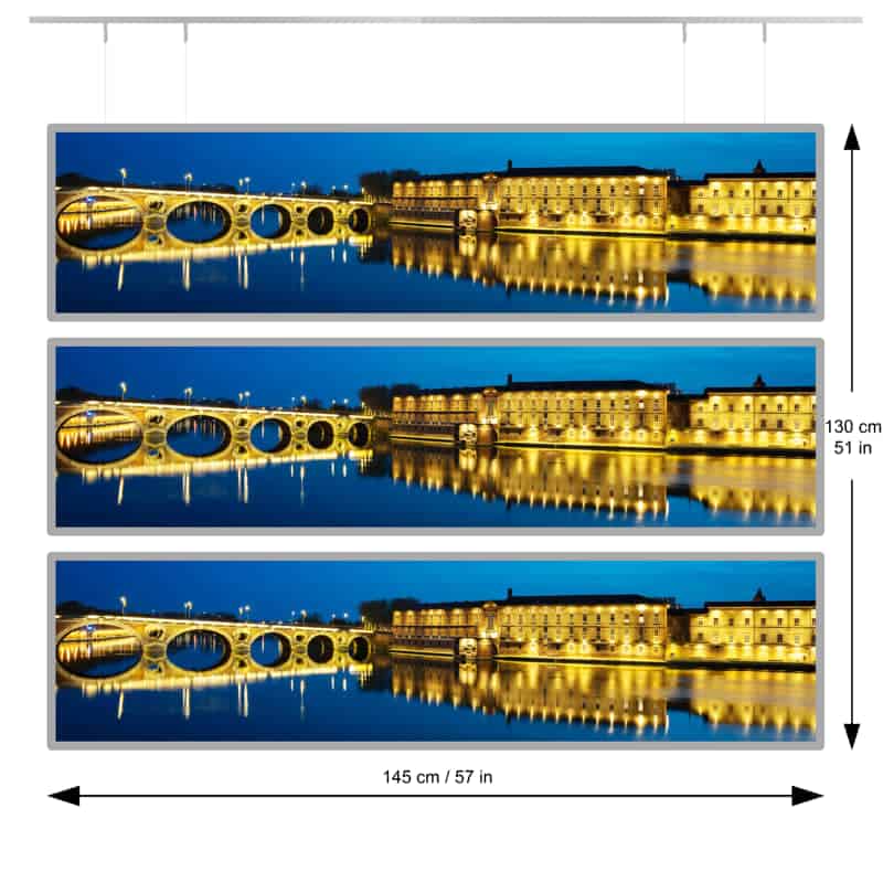 Panoramic Led Window Display For Sale - NegoLuz UK Porte Affiche Panoramique 3xlh