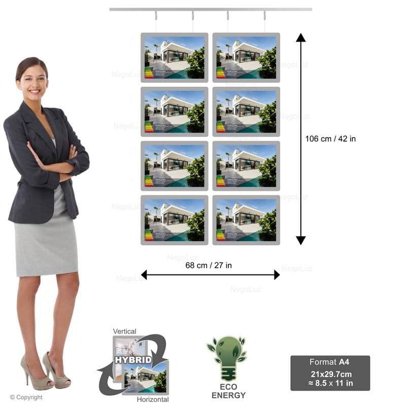 Porte Affiche Agence Immobiliere A4h 4r2c