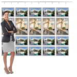 Suspended Illuminated Window Display Estate Agent