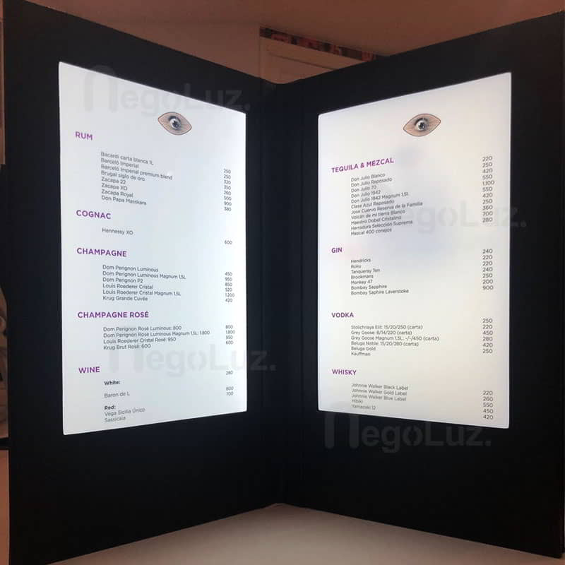 table menu holder led for sale