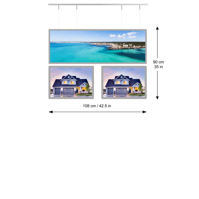 Window Real Estate Backlit Banner - NegoLuz UK Porte Affiche Panoramique 1lh2a3